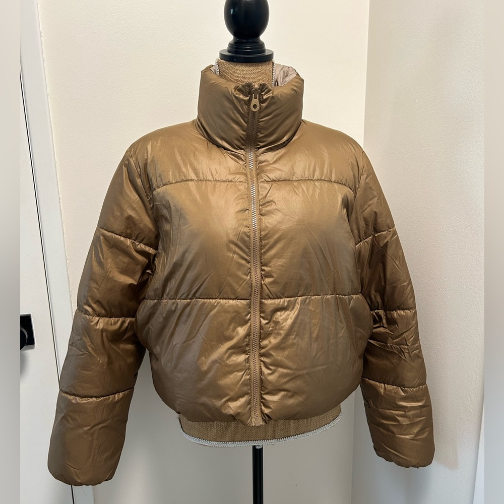 Reversible Brown Puffer Jacket